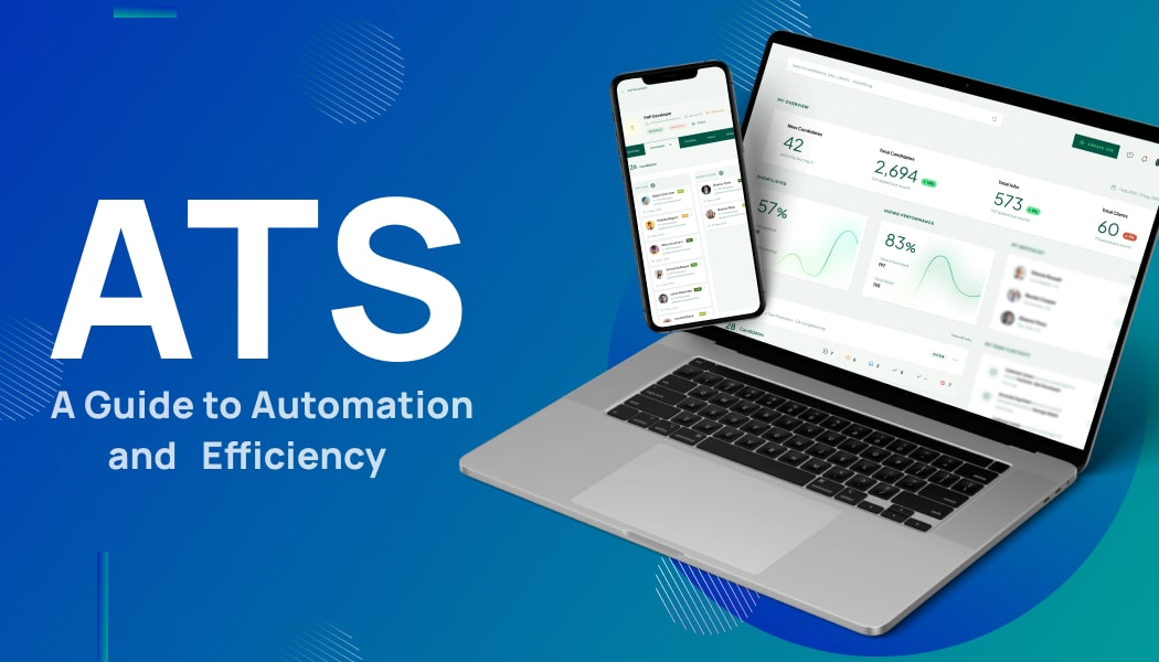 Laptop, smartphone, and tablet showing a dashboard with automation and efficiency metrics.